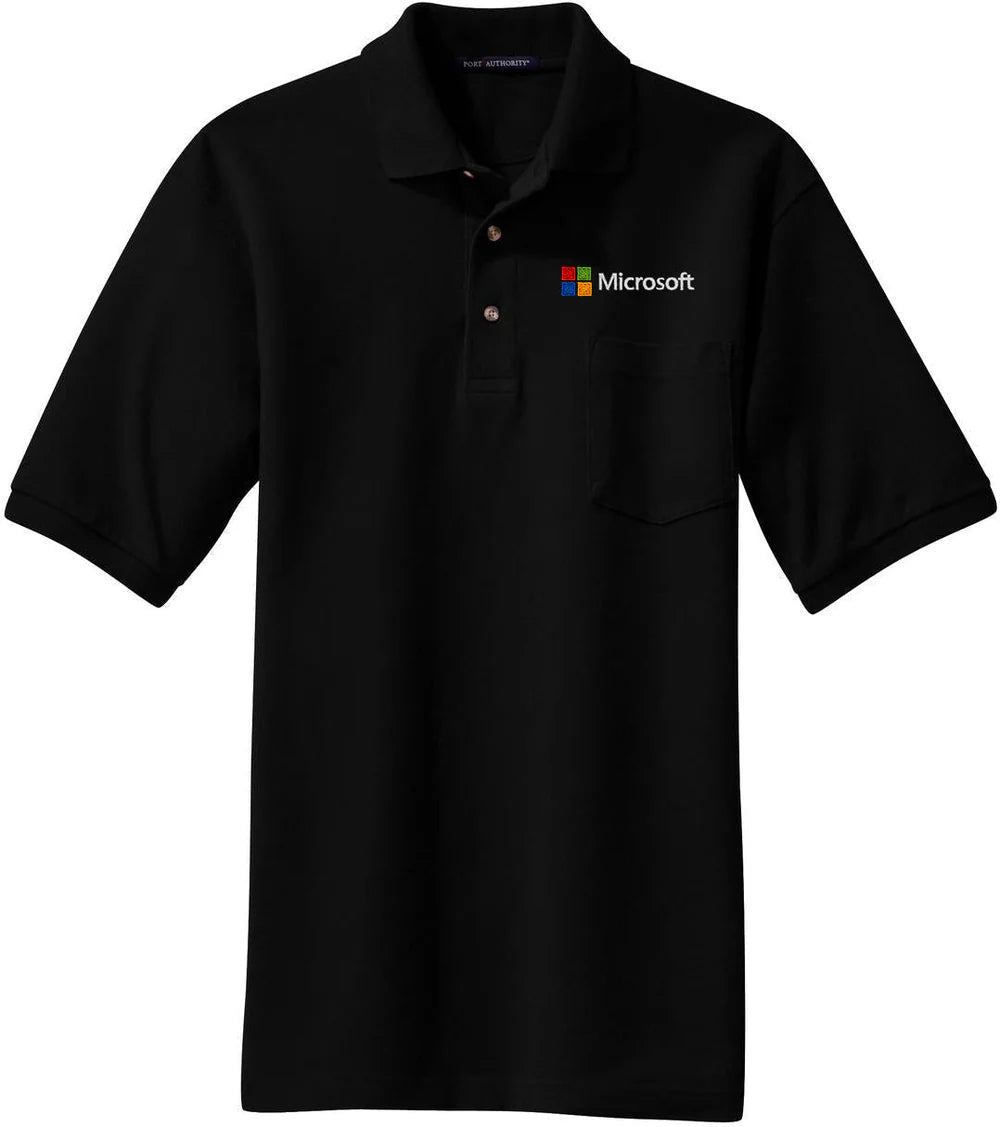 Port Authority Heavyweight Cotton Pique Polo with Pocket