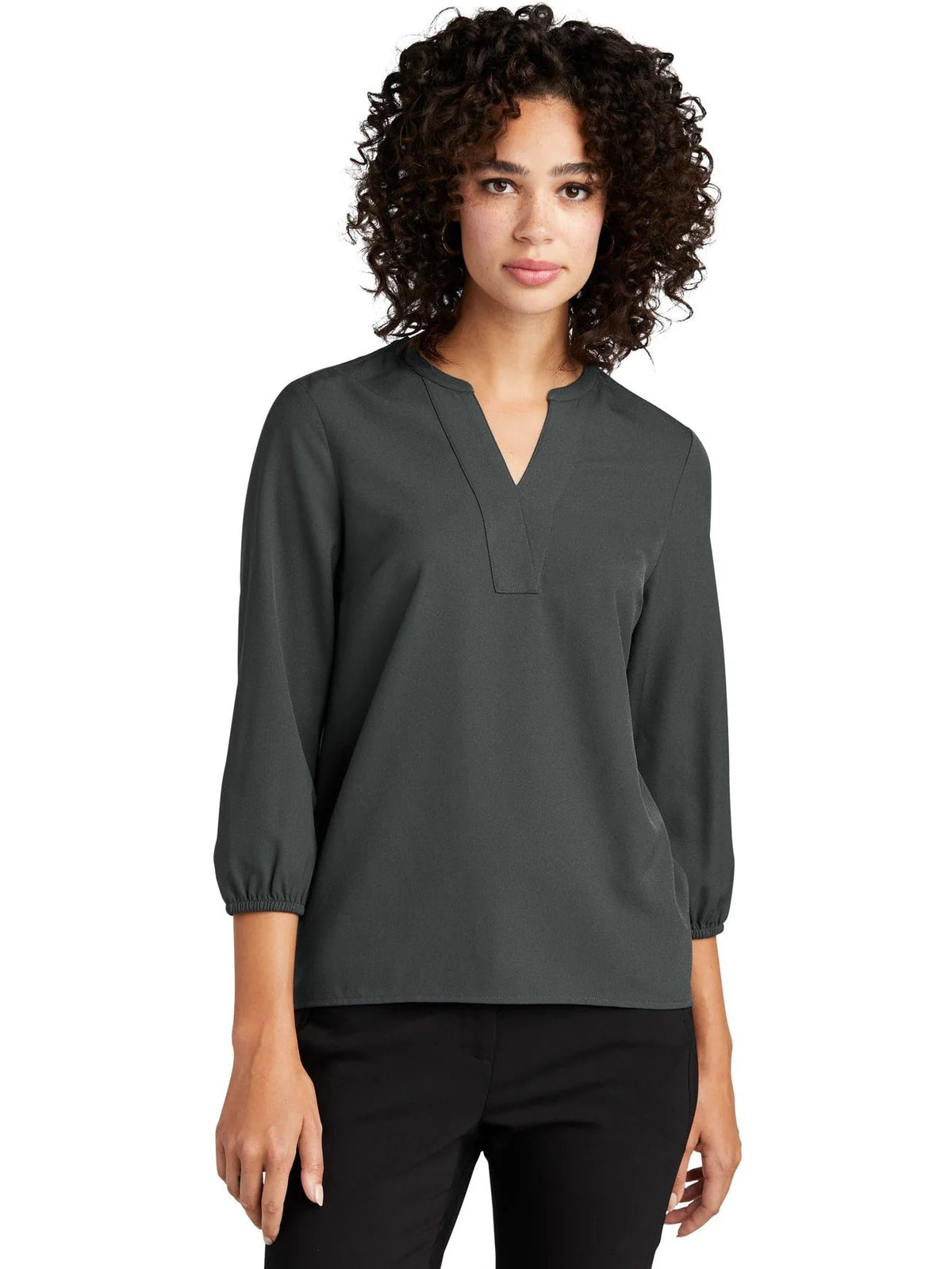 Mercer+Mettle Ladies Stretch Crepe 3/4-Sleeve Blouse
