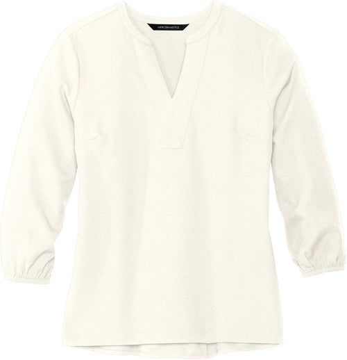 Mercer+Mettle Ladies Stretch Crepe 3/4-Sleeve Blouse