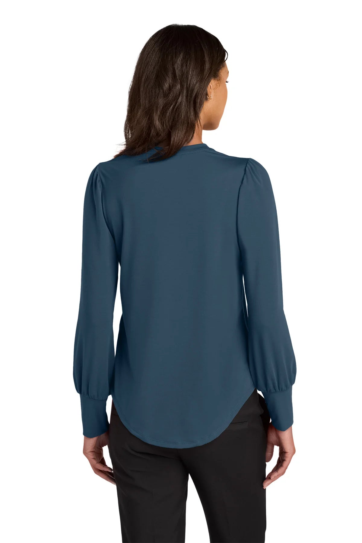Mercer+Mettle Ladies Stretch Jersey Long Sleeve Blouson Top