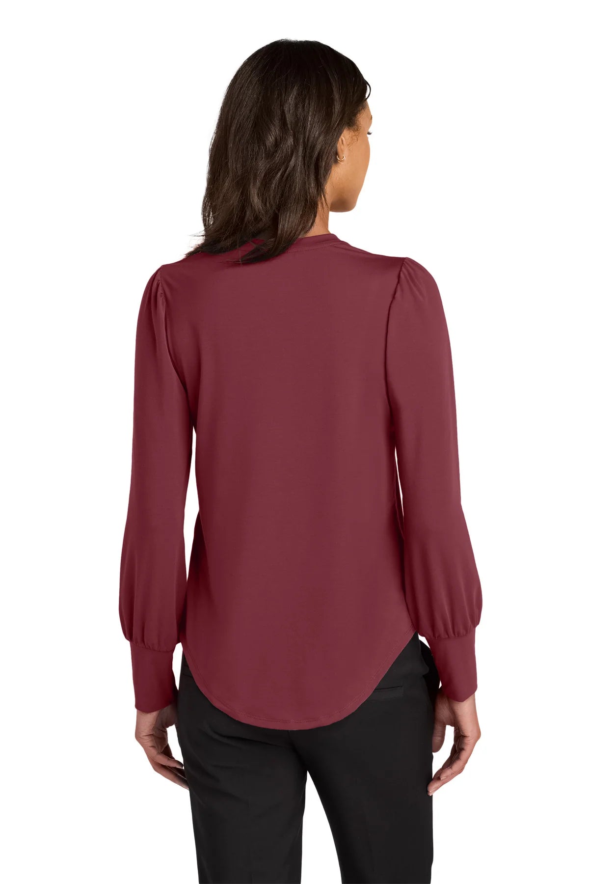Mercer+Mettle Ladies Stretch Jersey Long Sleeve Blouson Top