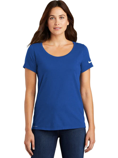 Nike Ladies Dri-FIT Cotton/Poly Scoop Neck Tee