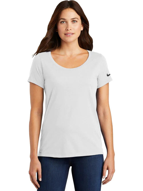 Nike Ladies Dri-FIT Cotton/Poly Scoop Neck Tee