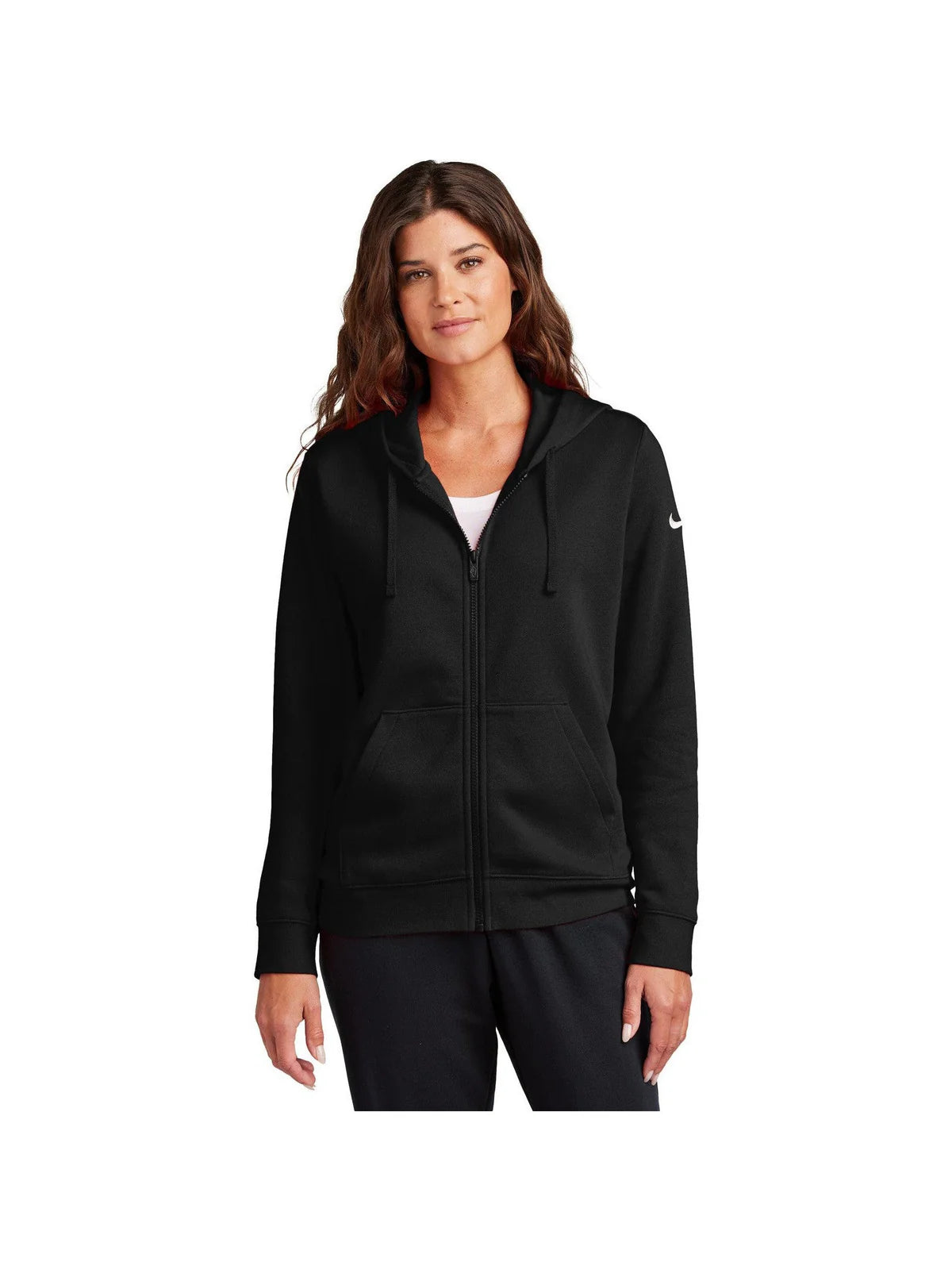 Nike Women's Club Fleece Sleeve Swoosh Full-Zip Hoodie