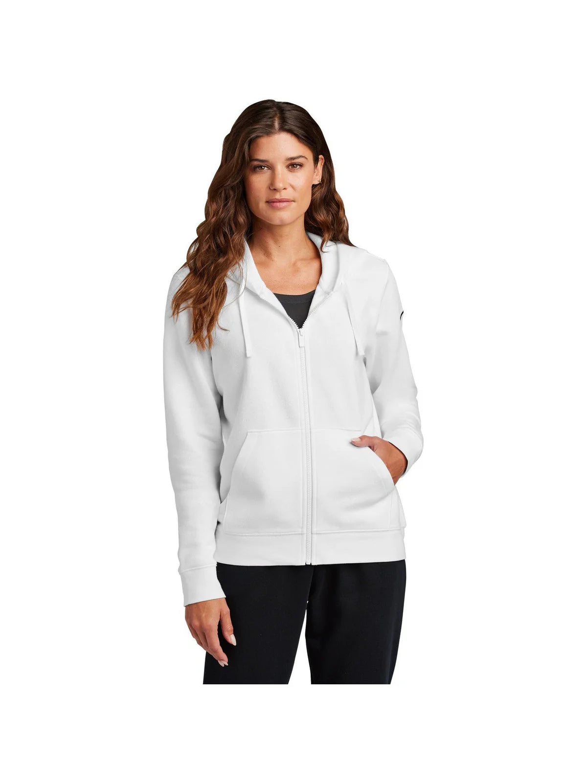 Nike Women's Club Fleece Sleeve Swoosh Full-Zip Hoodie