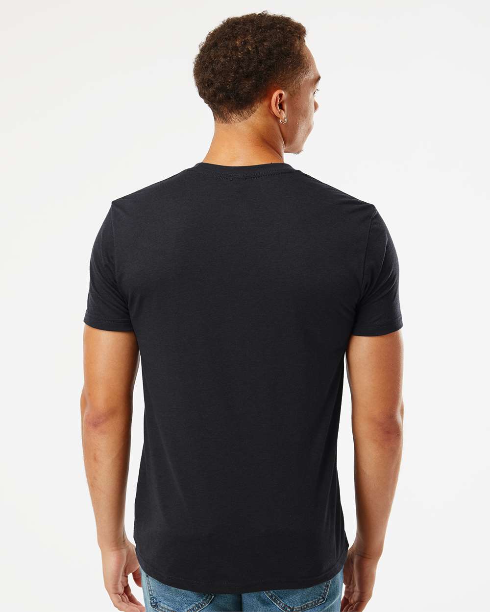 Next Level Apparel Unisex Tri-Blend Tee with custom logo embroidery