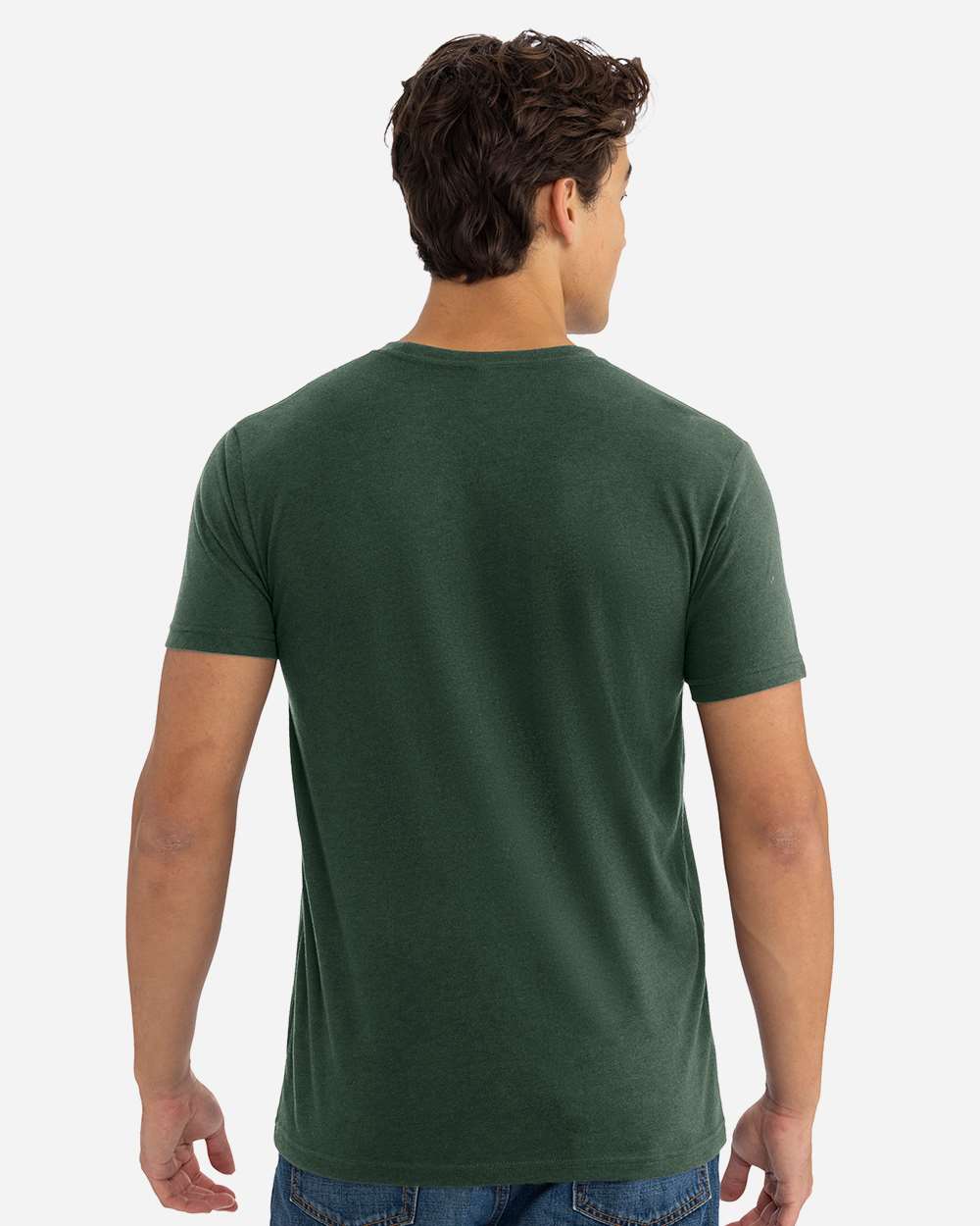 Next Level Apparel Unisex Tri-Blend Tee with custom logo embroidery