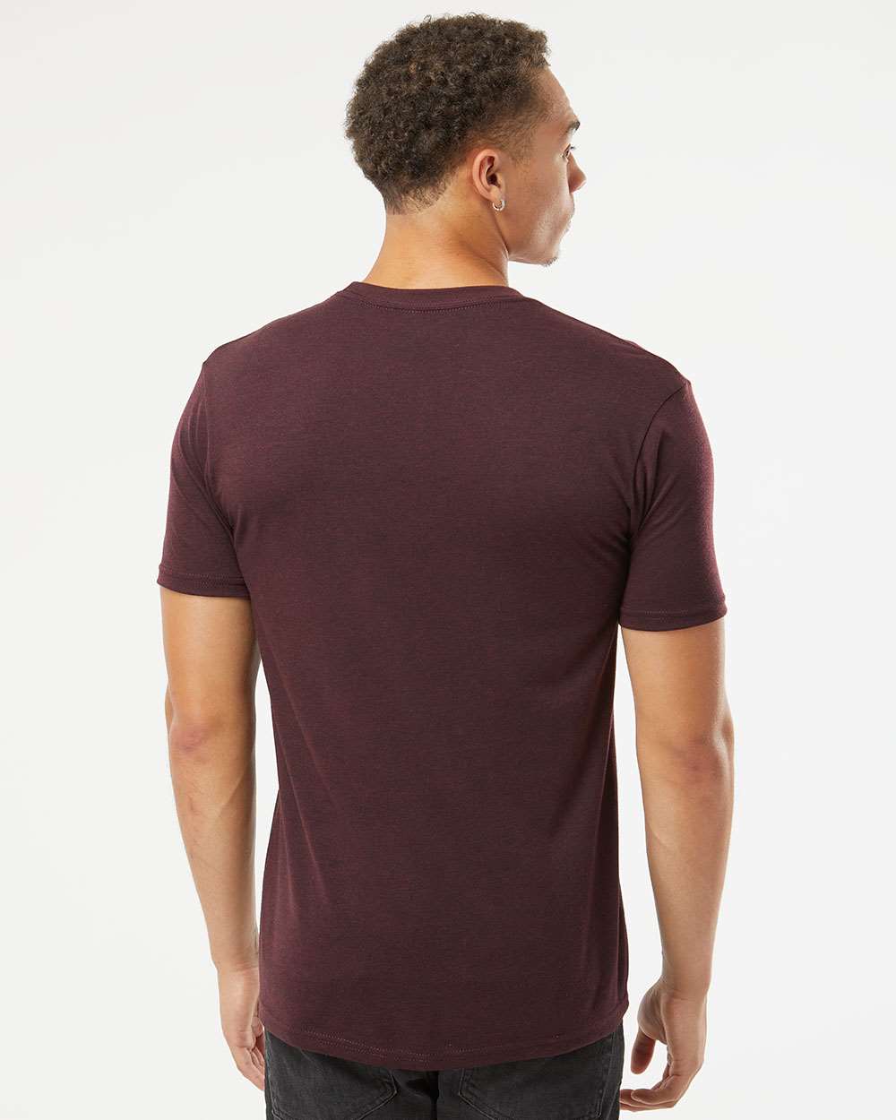Next Level Apparel Unisex Tri-Blend Tee with custom logo embroidery
