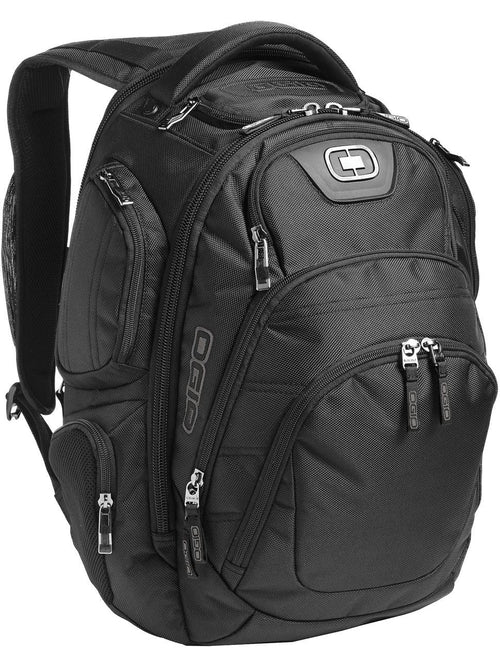 【GRAVER】23SS★ Black Logo Embroidery One Pocket Backpack Backpacks for Custom Logo Embroidery