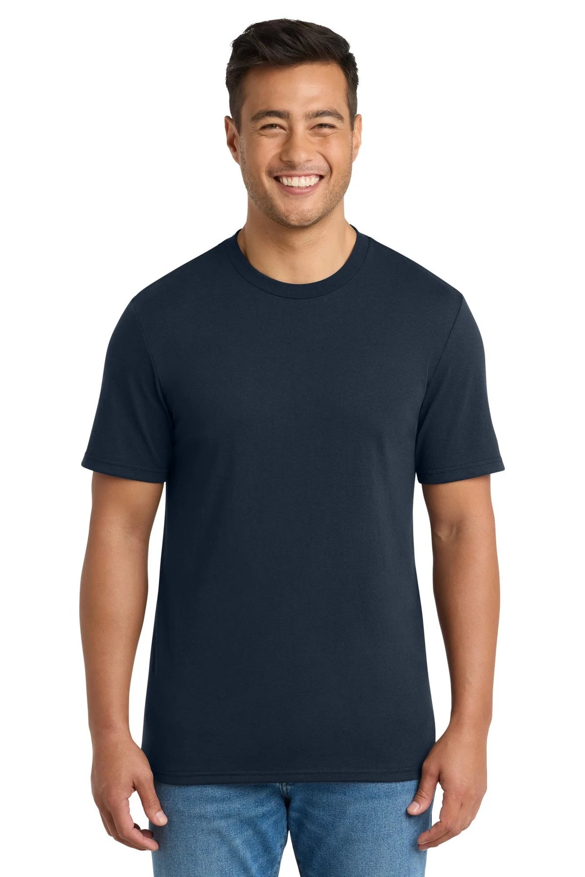 Port & Co Tri-Blend Tee with custom logo embroidery