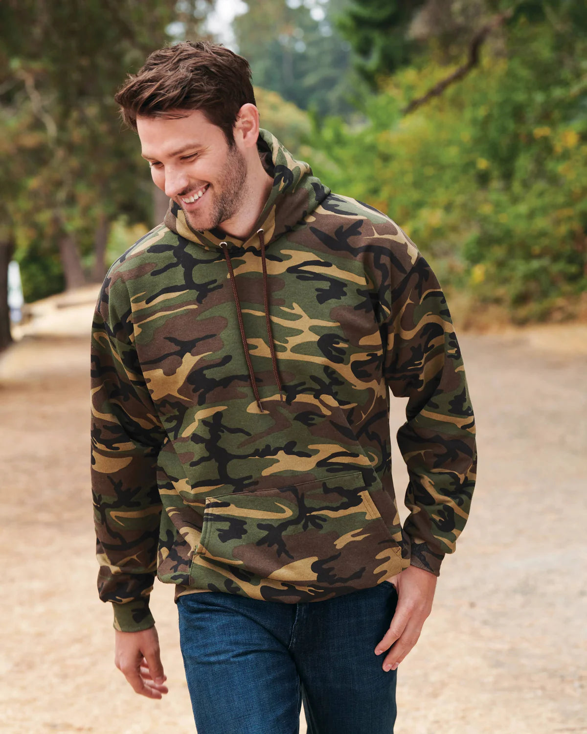 Port & Co Core Fleece Camo Pullover Hooded Sweatshirt