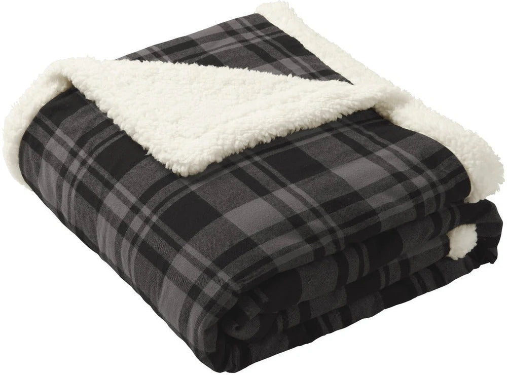 Port Authority Flannel Sherpa Blanket