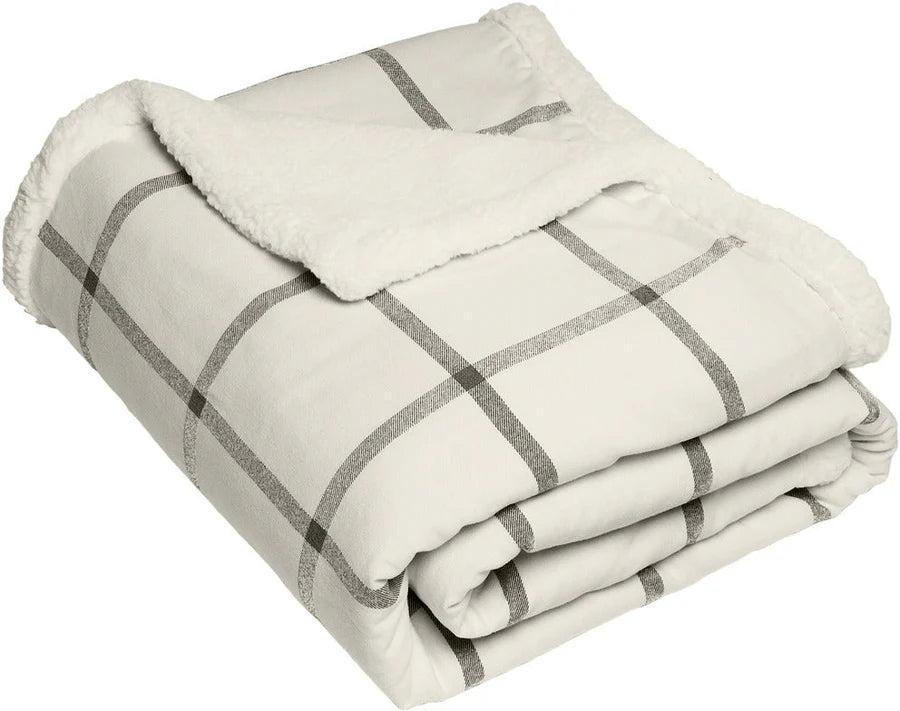 Port Authority Flannel Sherpa Blanket