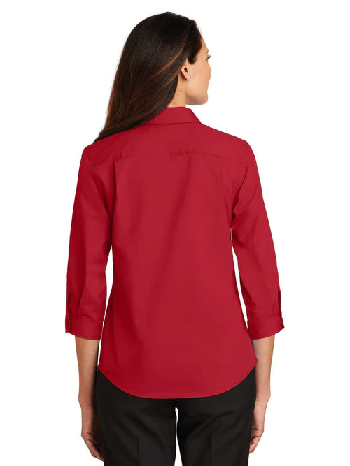 Port Authority Ladies 3/4-Sleeve SuperPro Twill Shirt