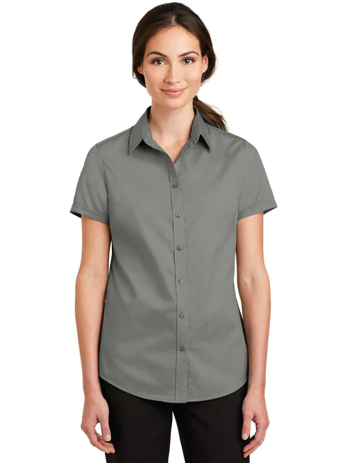 Port Authority Ladies Short Sleeve SuperPro Twill Shirt