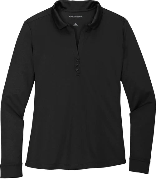 Port Authority Ladies Silk Touch Performance Long Sleeve Polo