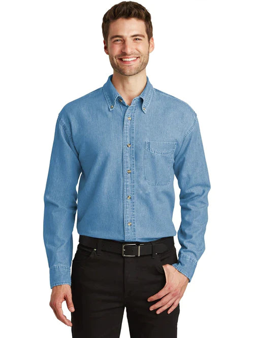 Port Authority Tall Long Sleeve Denim Shirt