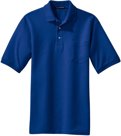 Port Authority Heavyweight Cotton Pique Polo with Pocket