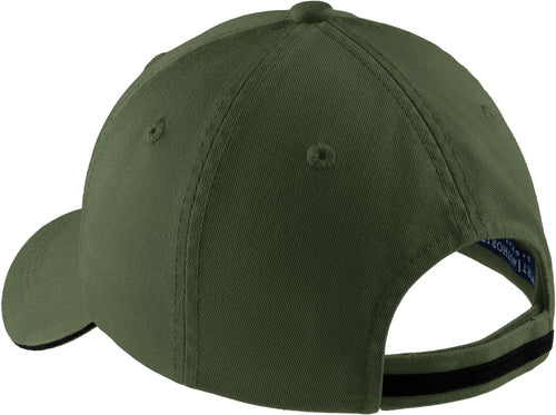 Port Authority Sandwich Bill Cap with Striped Closure