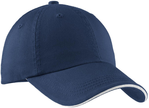 Port Authority Sandwich Bill Cap with Striped Closure