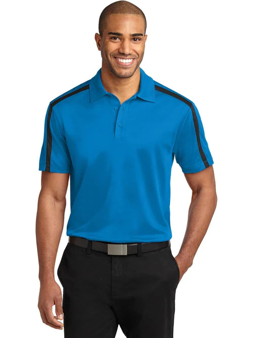 Port Authority Silk Touch Performance Colorblock Stripe Polo