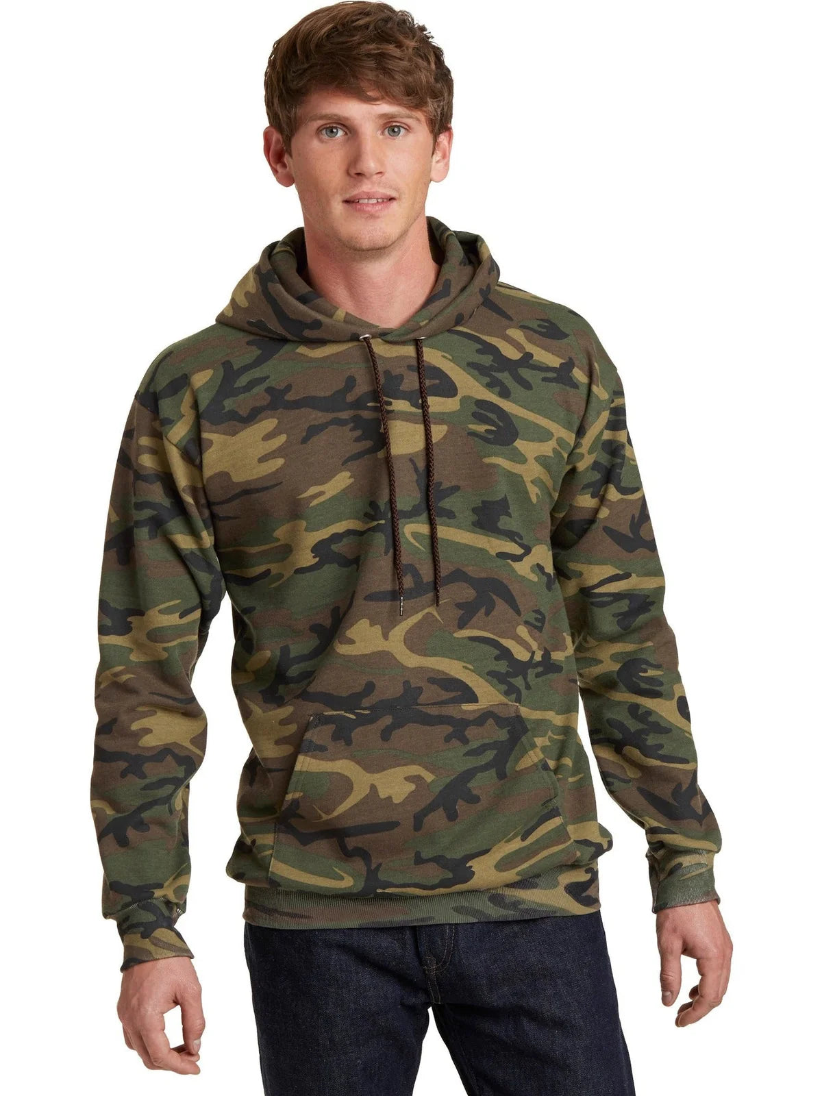 Port & Co Core Fleece Camo Pullover Hooded Sweatshirt
