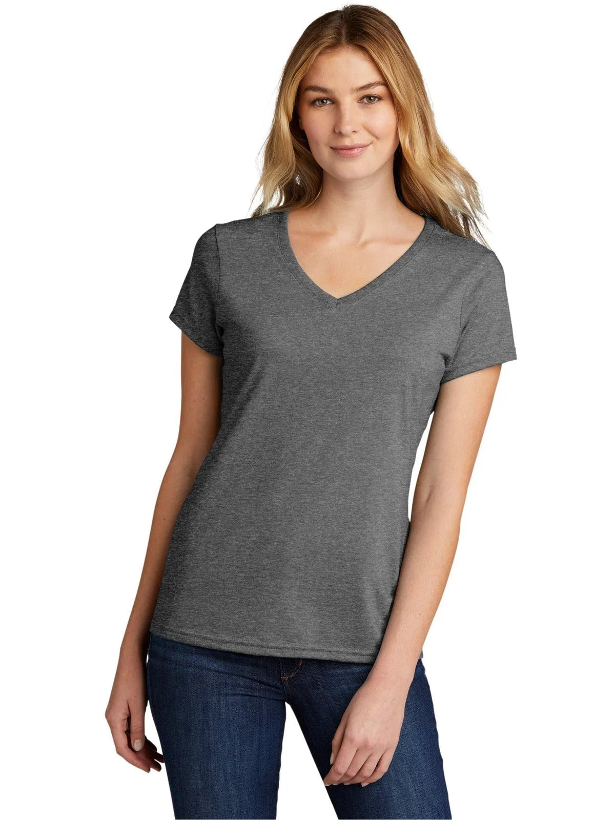 Port & Co Women's Tri-Blend V-Neck Tee