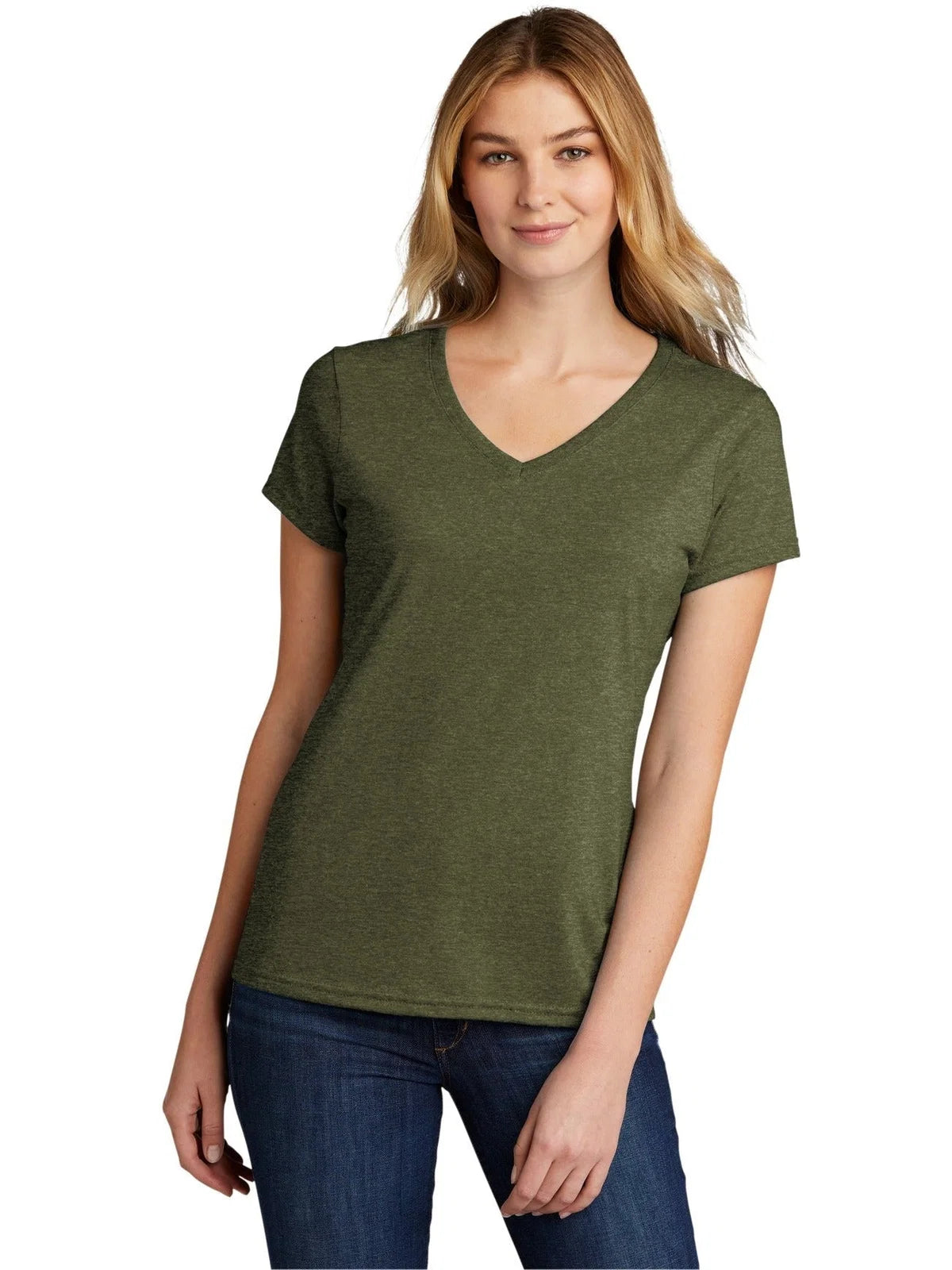Port & Co Women's Tri-Blend V-Neck Tee