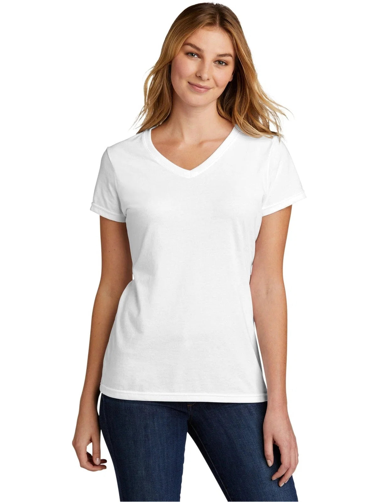 Port & Co Women's Tri-Blend V-Neck Tee