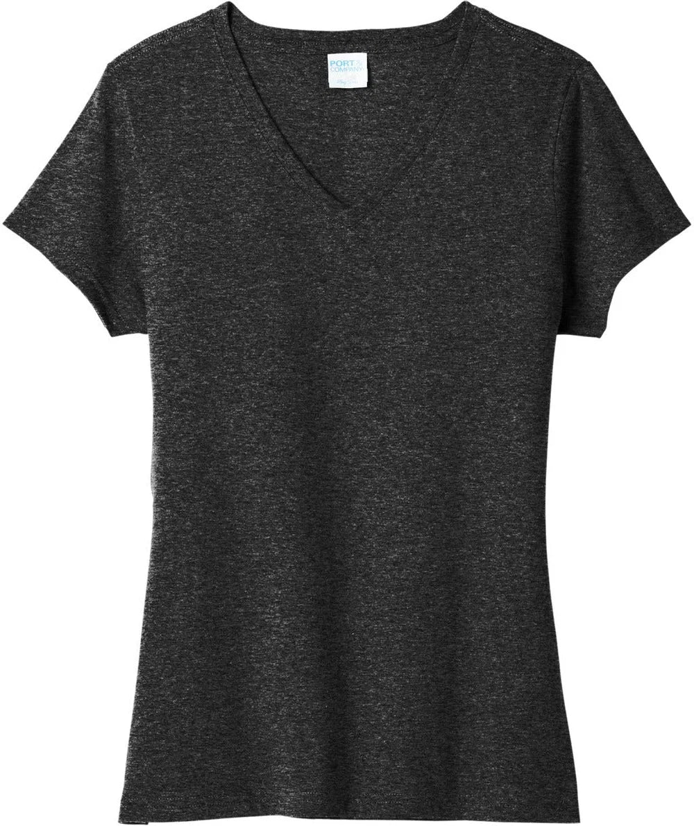 Port & Co Women's Tri-Blend V-Neck Tee