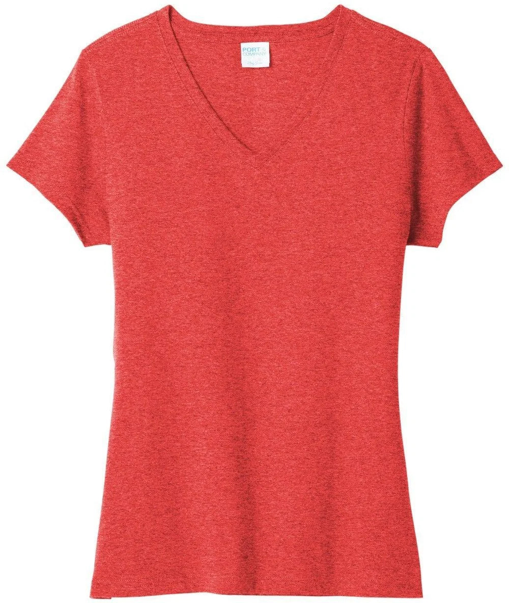Port & Co Women's Tri-Blend V-Neck Tee