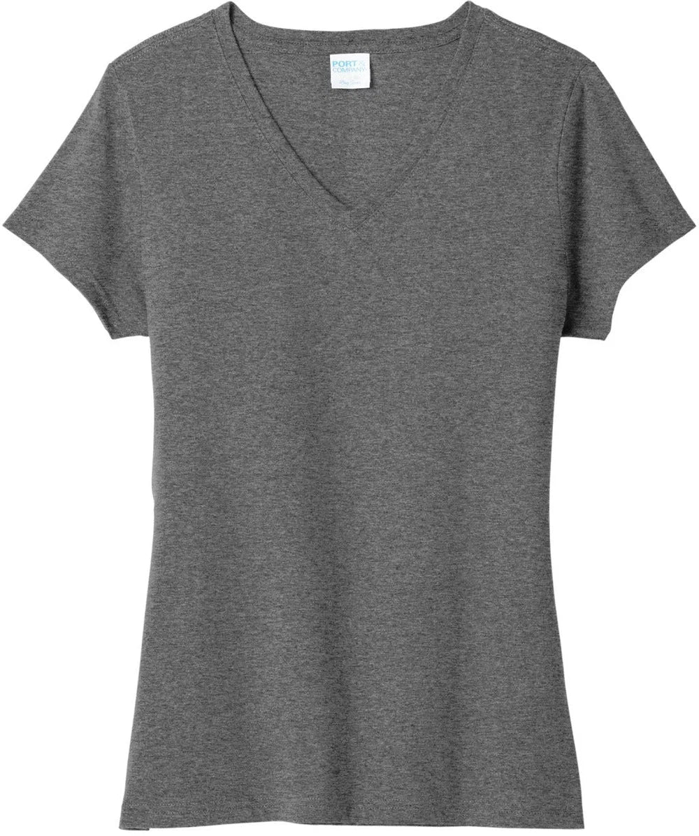 Port & Co Women's Tri-Blend V-Neck Tee