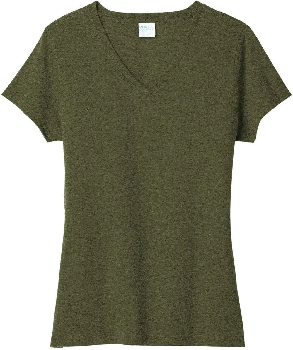 Port & Co Women's Tri-Blend V-Neck Tee