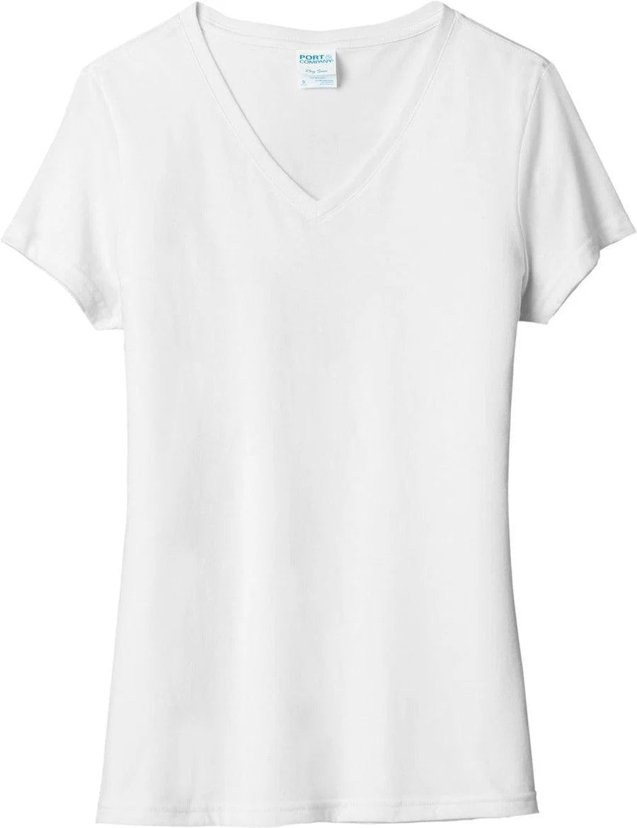 Port & Co Women's Tri-Blend V-Neck Tee