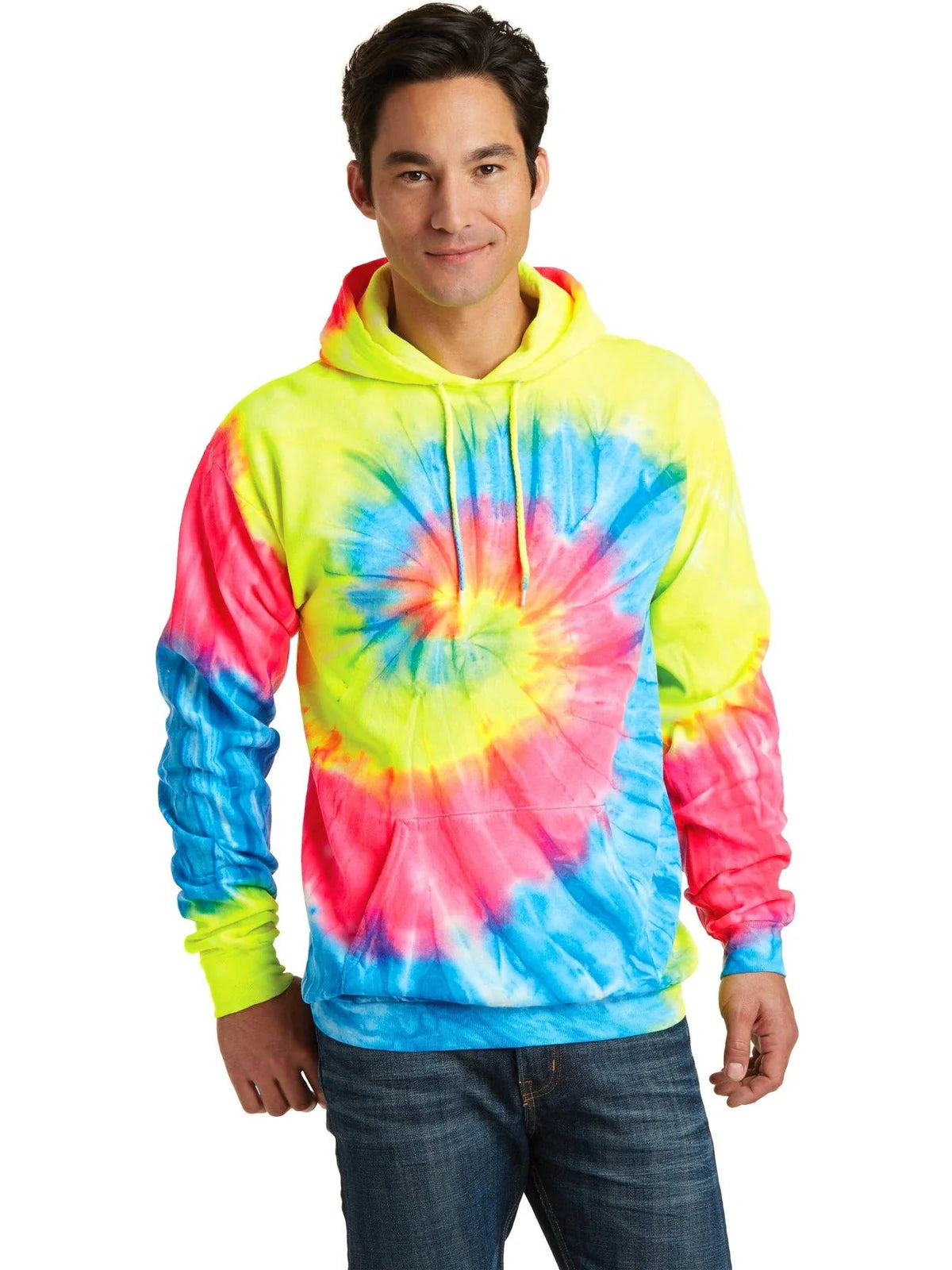 Port & Co Tie-Dye Pullover Hooded Sweatshirt