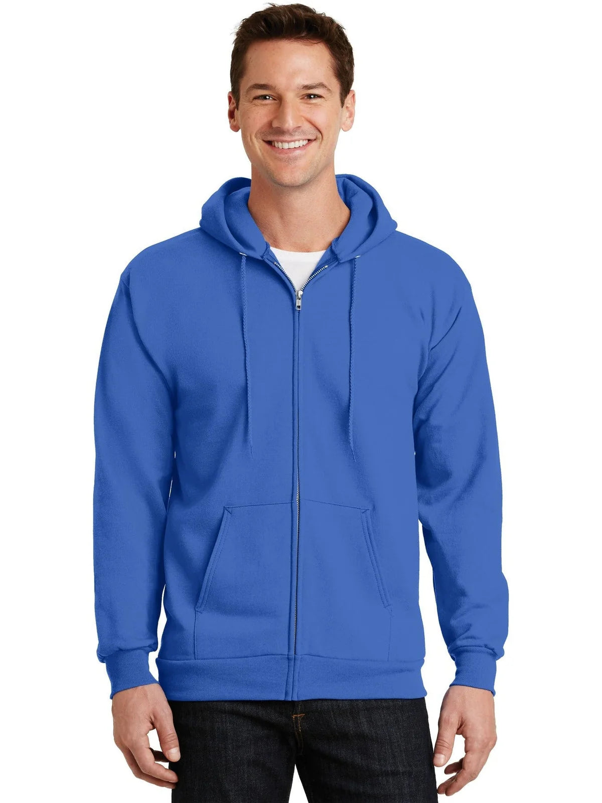 Port & Company Essential Fleece Full-Zip Hooded Sweatshirt