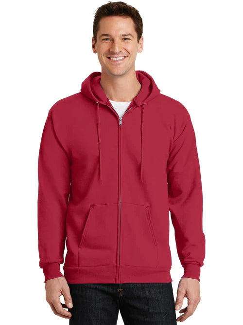 Port & Company Tall Essential Fleece Full-Zip Hooded Sweatshirt