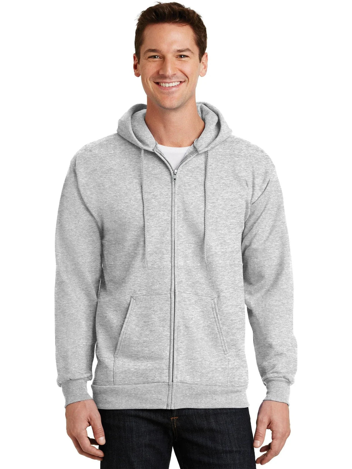 Port & Company Essential Fleece Full-Zip Hooded Sweatshirt