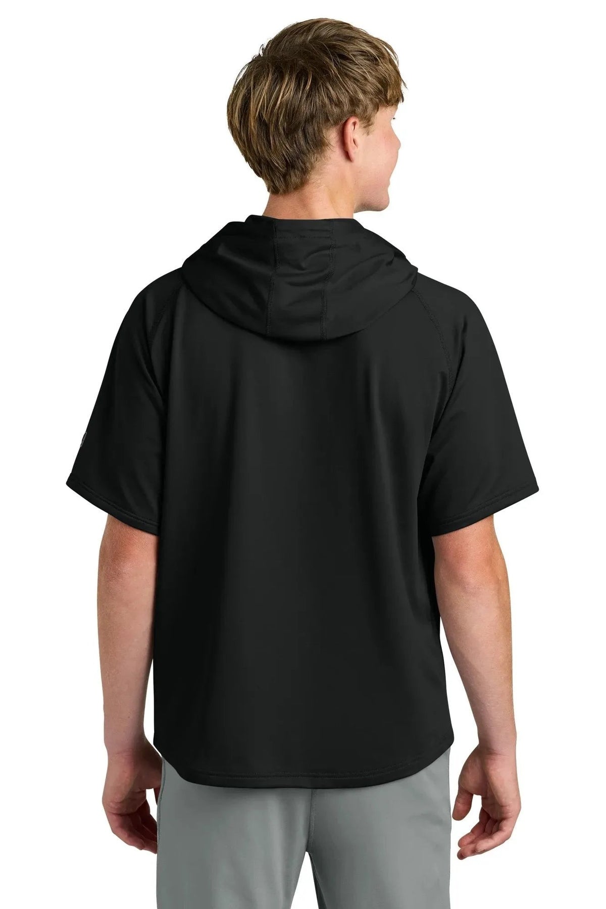 Richardson Charge Performance Fleece Short Sleeve Hoodie with custom logo embroidery