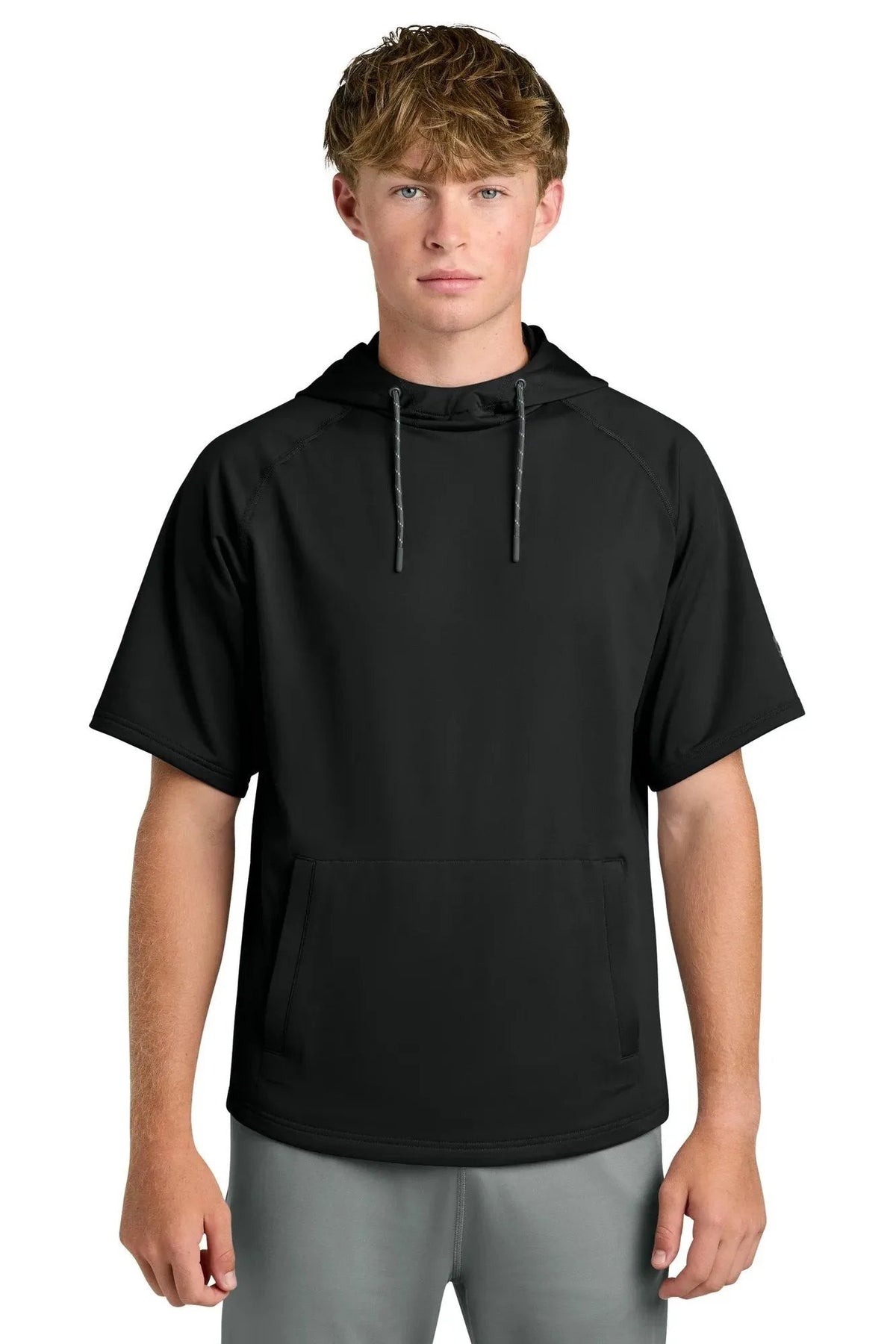 Richardson Charge Performance Fleece Short Sleeve Hoodie with custom logo embroidery