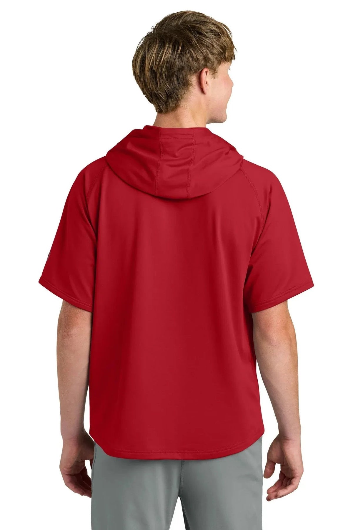 Richardson Charge Performance Fleece Short Sleeve Hoodie with custom logo embroidery