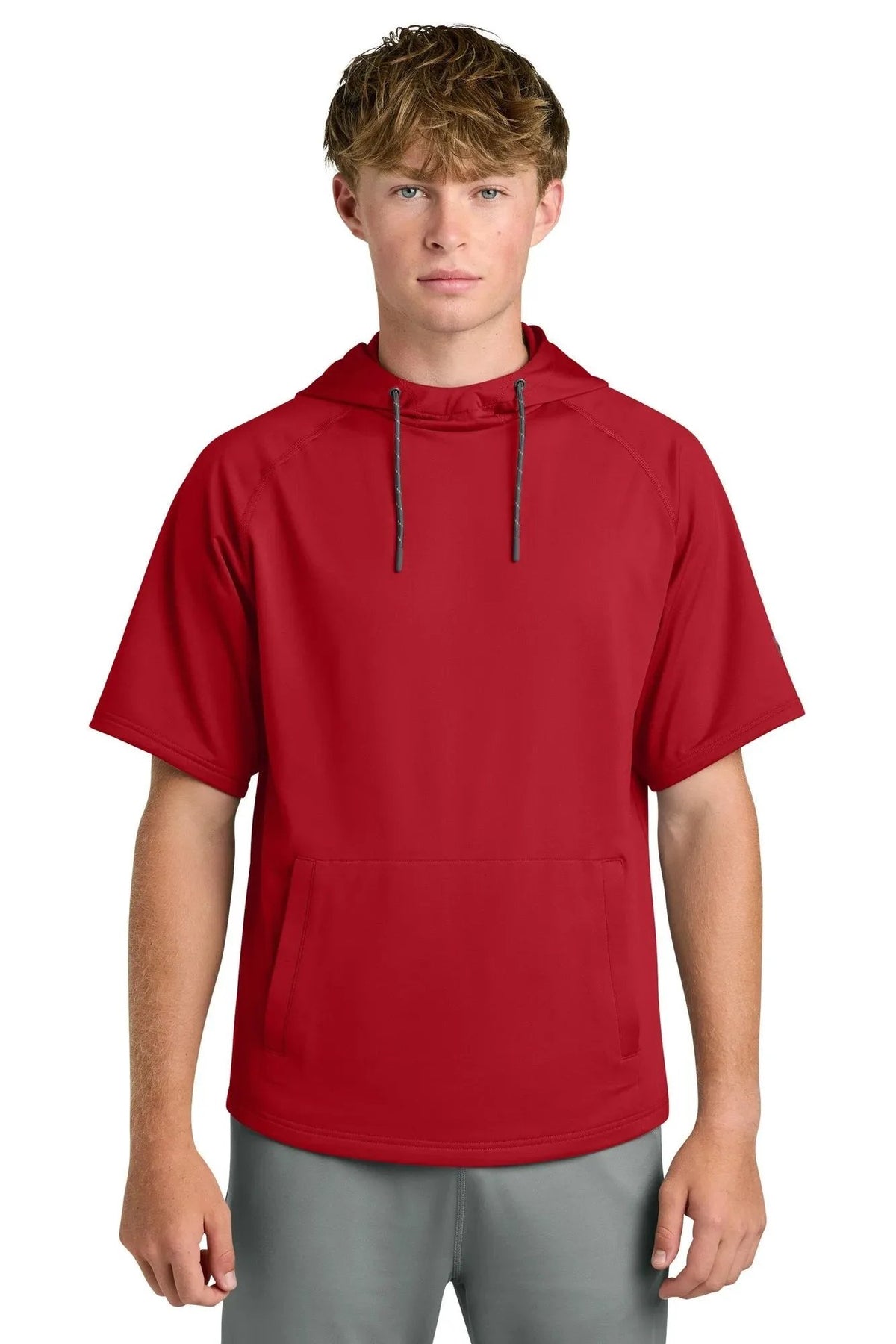 Richardson Charge Performance Fleece Short Sleeve Hoodie with custom logo embroidery