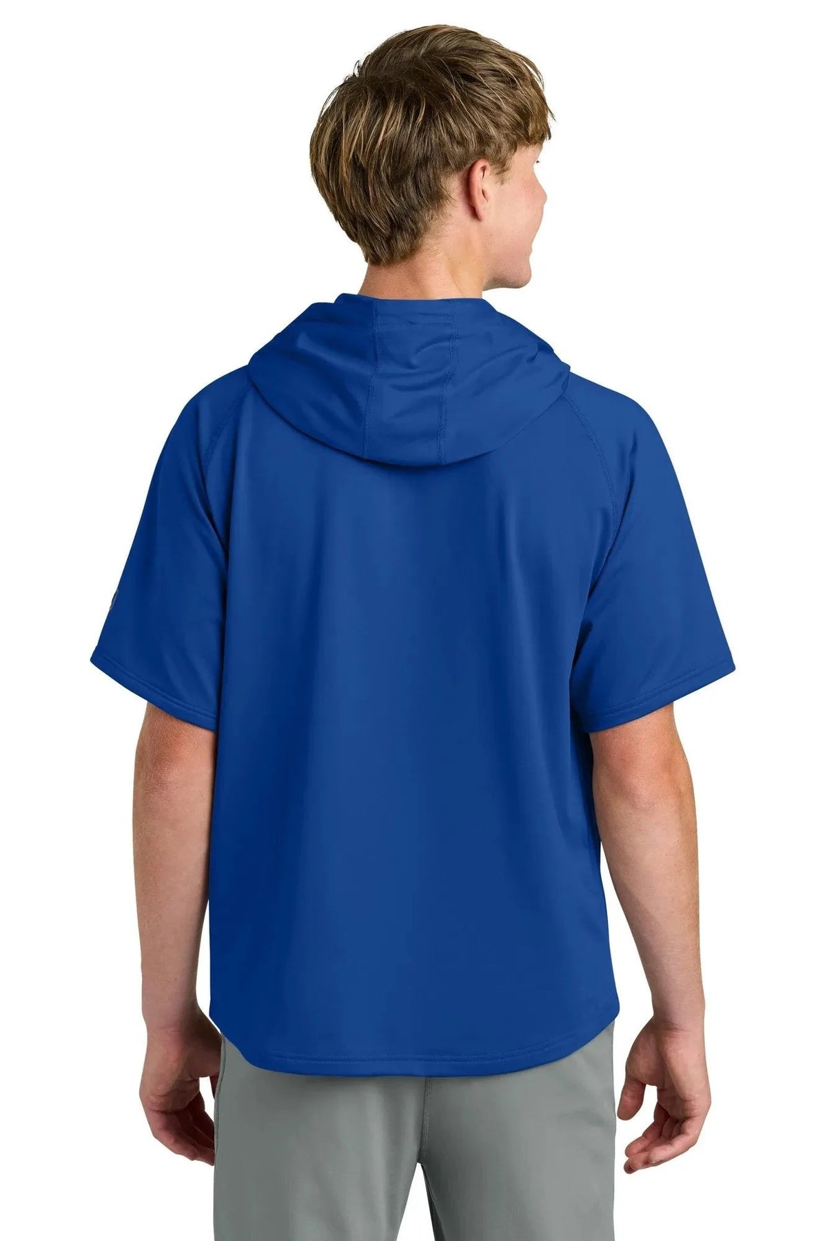 Richardson Charge Performance Fleece Short Sleeve Hoodie with custom logo embroidery