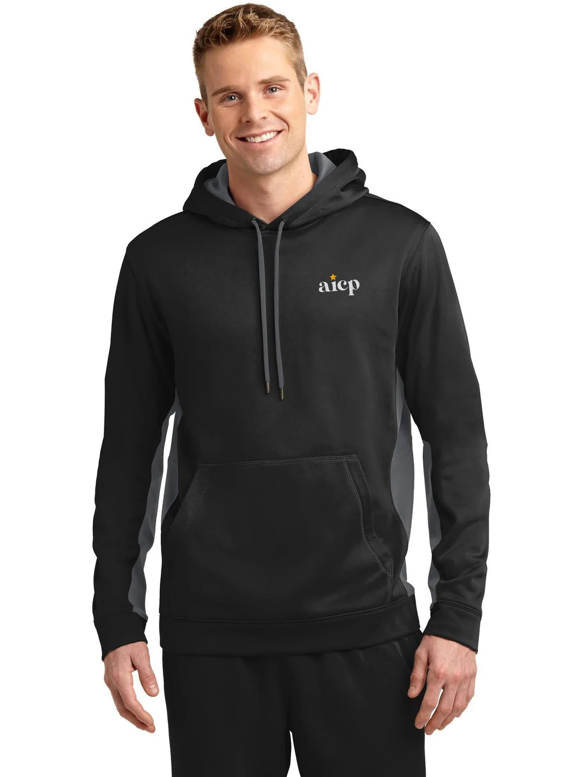 Sport-Tek Sport-Wick Fleece Colorblock Hooded Pullover