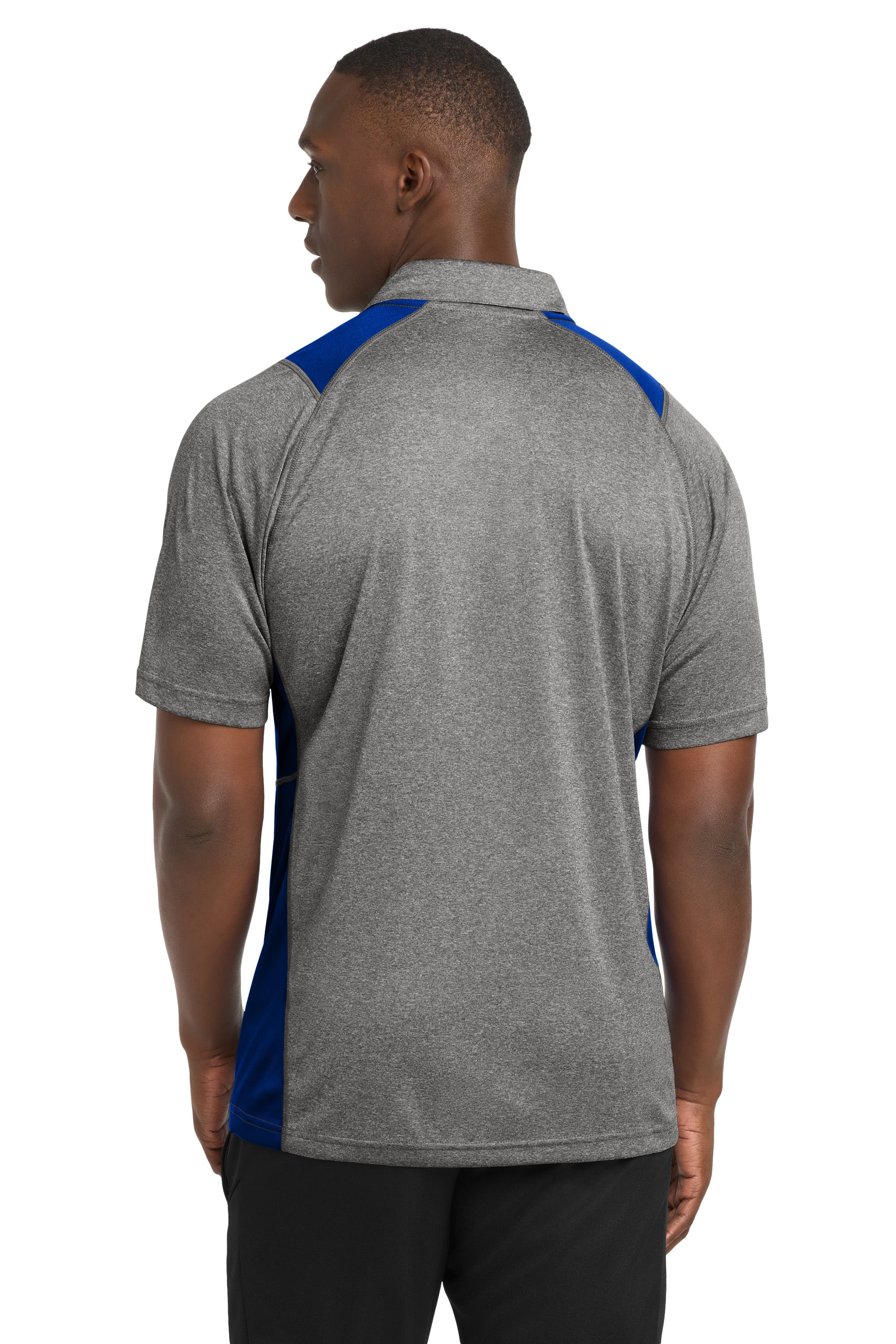 Sport-Tek Heather Colorblock Contender Polo