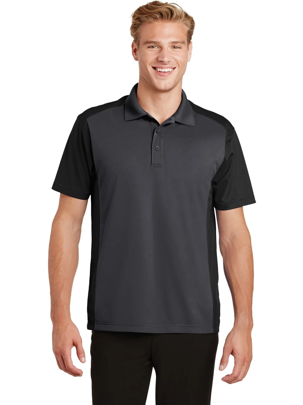Sport-Tek Colorblock Micropique Sport-Wick Polo