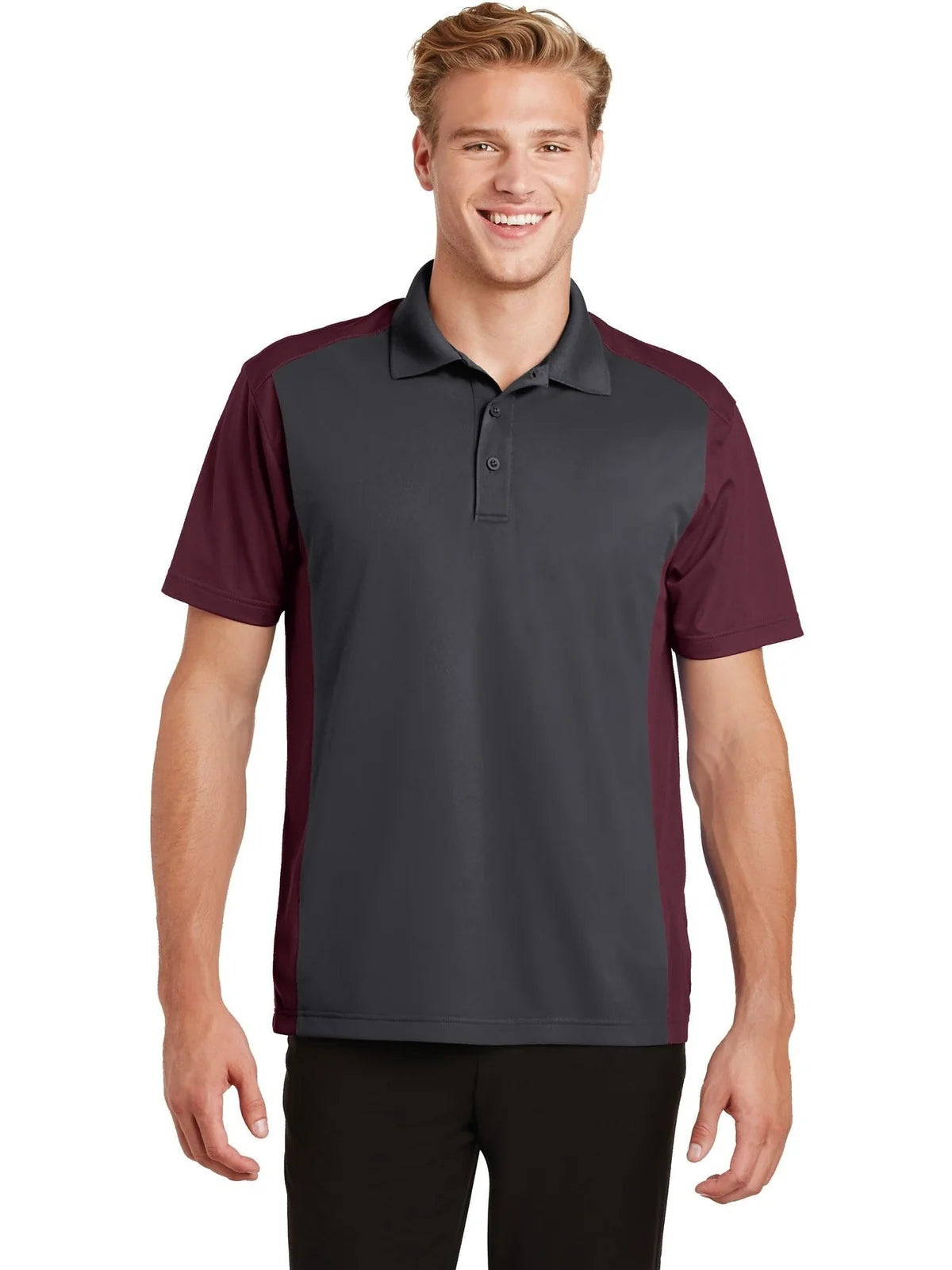 Sport-Tek Colorblock Micropique Sport-Wick Polo