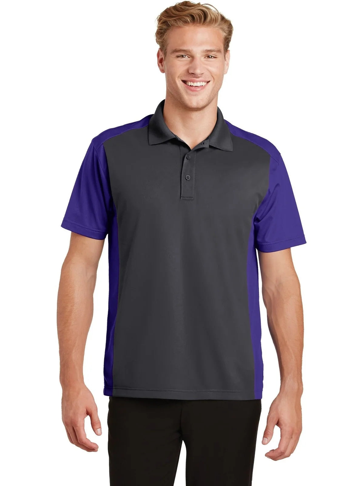 Sport-Tek Colorblock Micropique Sport-Wick Polo