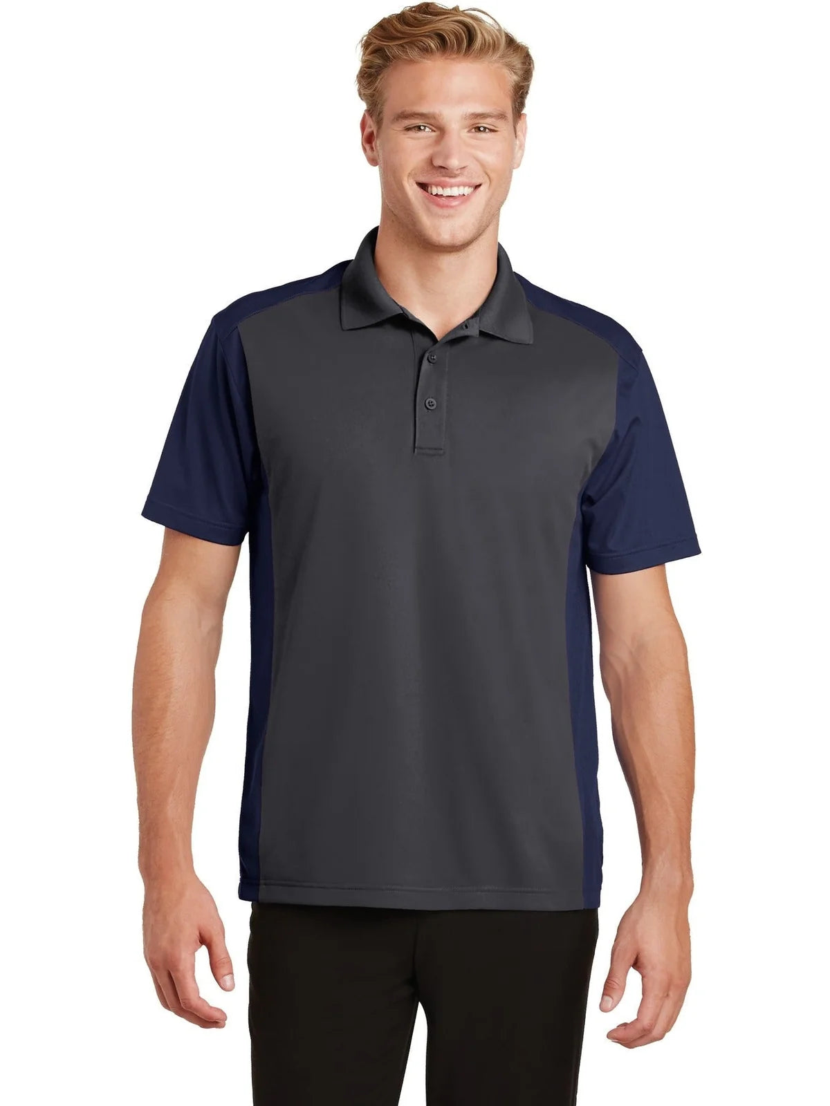 Sport-Tek Colorblock Micropique Sport-Wick Polo