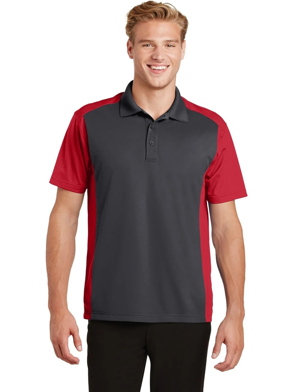 Sport-Tek Colorblock Micropique Sport-Wick Polo